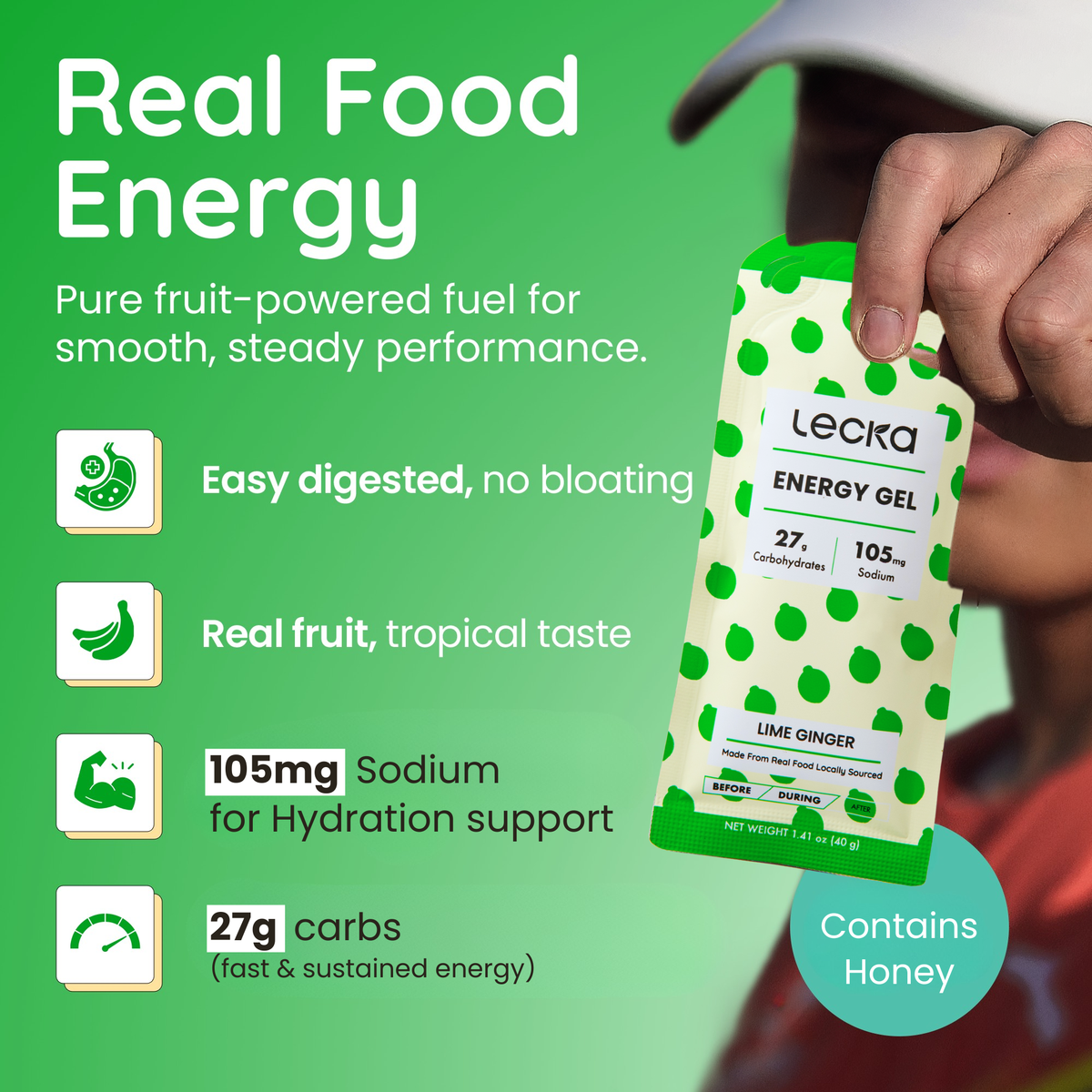 Energy Gel Lime Ginger